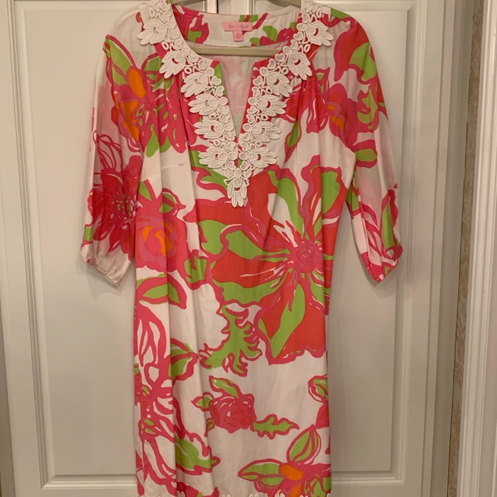 Lilly Pulitzer embroidered trim dress